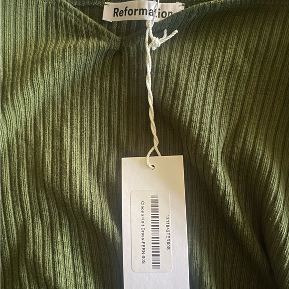 NWT Reformation Cleona Knit Dress- Fern size S - Picture 6 of 6